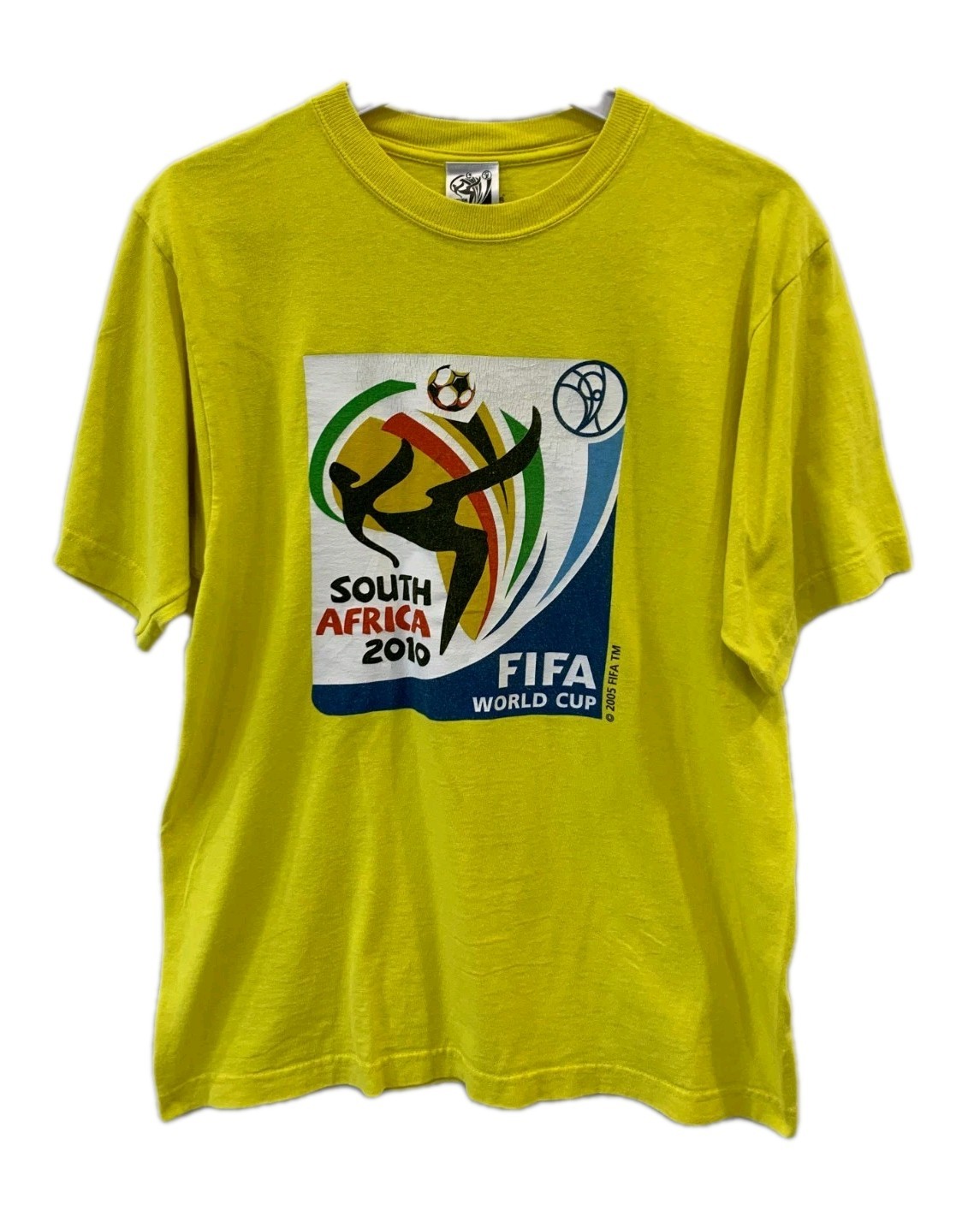 Vtg Adidas FIFA World Cup 2010 South Africa T-Shirt Men’s Size Small Yellow#80