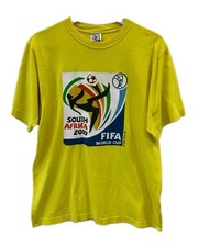 Vtg Adidas FIFA World Cup 2010 South Africa T-Shirt Men’s Size Small Yellow#80