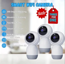 3-Pack WiFi Smart Cameras, Baby/ Pet, Buy 1 Get 2 FREE,  HD 1080p, Night Vision