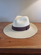 Cappellificio Biellese Panama Fedora Hat in Natural Size 59