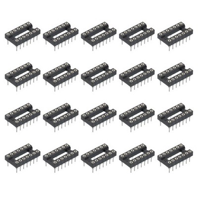 34Pcs DIP IC Chip Socket Adapter Narrow Round 14 Pin 2.54mm/0.1'' Pitch