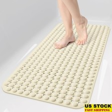 Non Slip Bathtub Mat W/ 198 Suction Cups TPE Shower Safety Mat Machine Washable