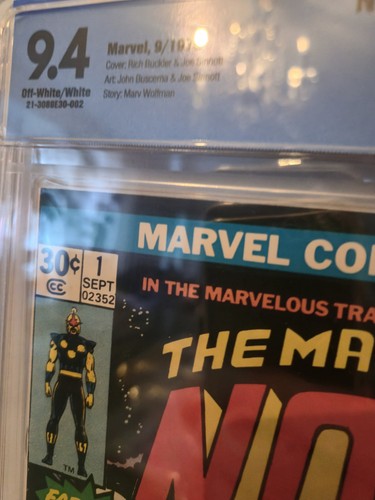 1976 Nova Vol 1 #1 Marvel CBCS 9.2 Key 1st App Origin Nova Zorr Nova Prime NM - Picture 2 of 6