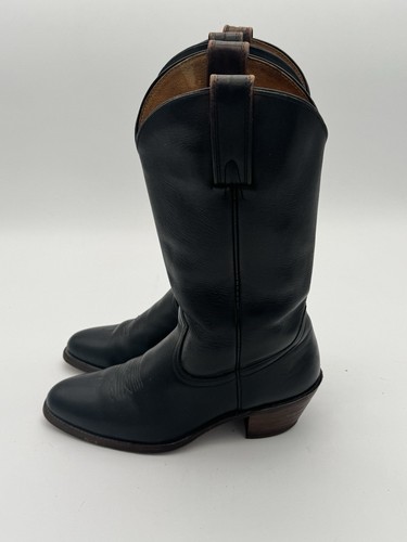 Frye Billy Women's Western Cowboy Pull On Boots Black Leather Size 10 D, 16” H - Picture 3 of 12