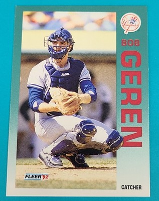 1992 Fleer #226 Bob Geren New York Yankees BASEBALL Card Y4