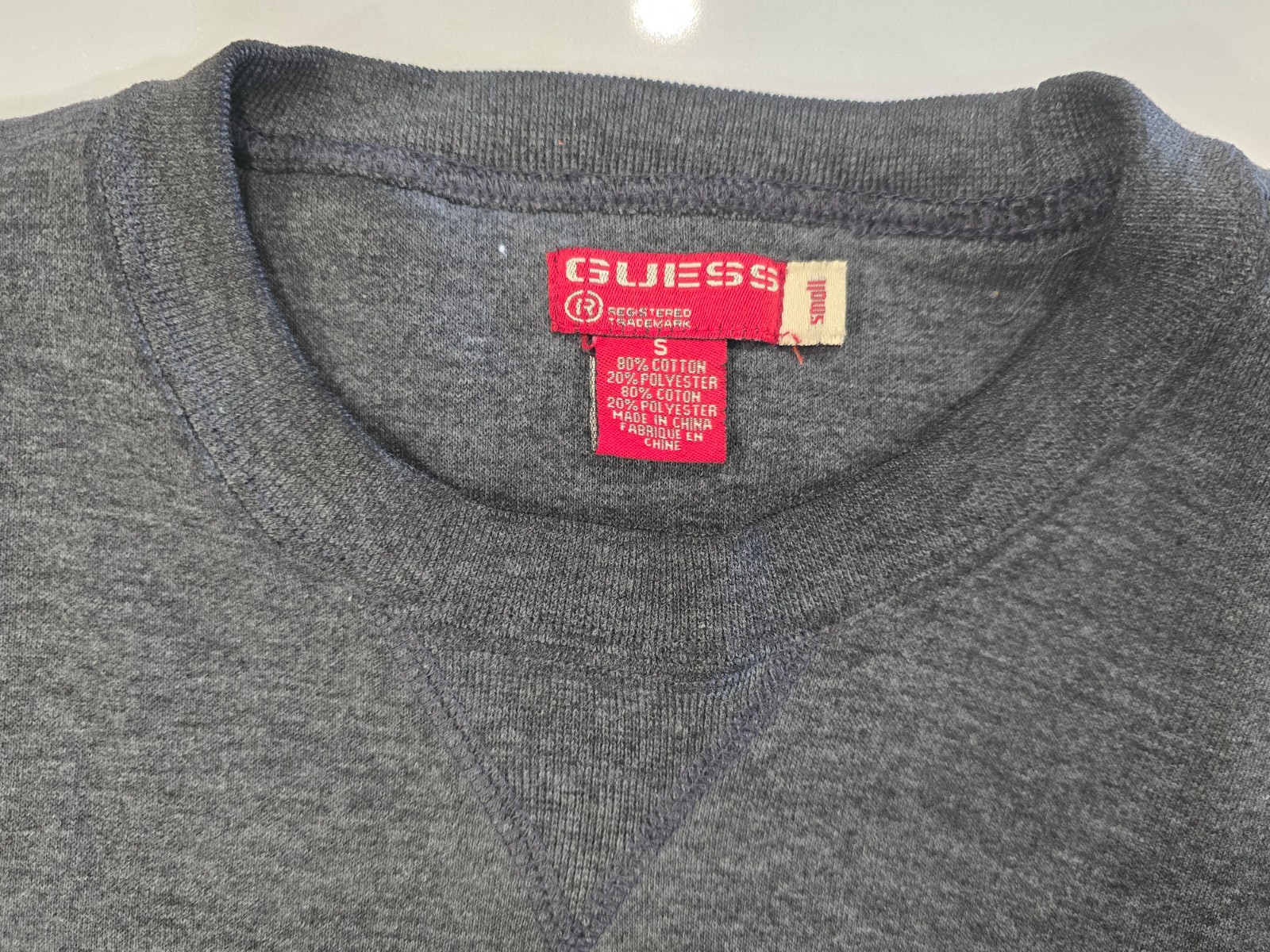 Vintage Guess Jeans Sweatshirt Gray Crewneck Pullover Size Small S