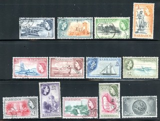 LOT 36674 USED 235 247 : STAMPS FROM BARBADOS