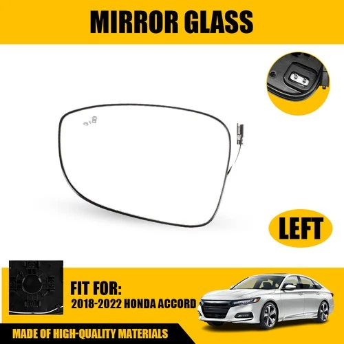 Driver Side Mirror Glass with Heated & Blind Spot For 2018-2022 Honda Accord