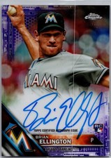 2016 Topps Chrome #RA-BE Brian Ellington Rookie Autographs Purple #/250