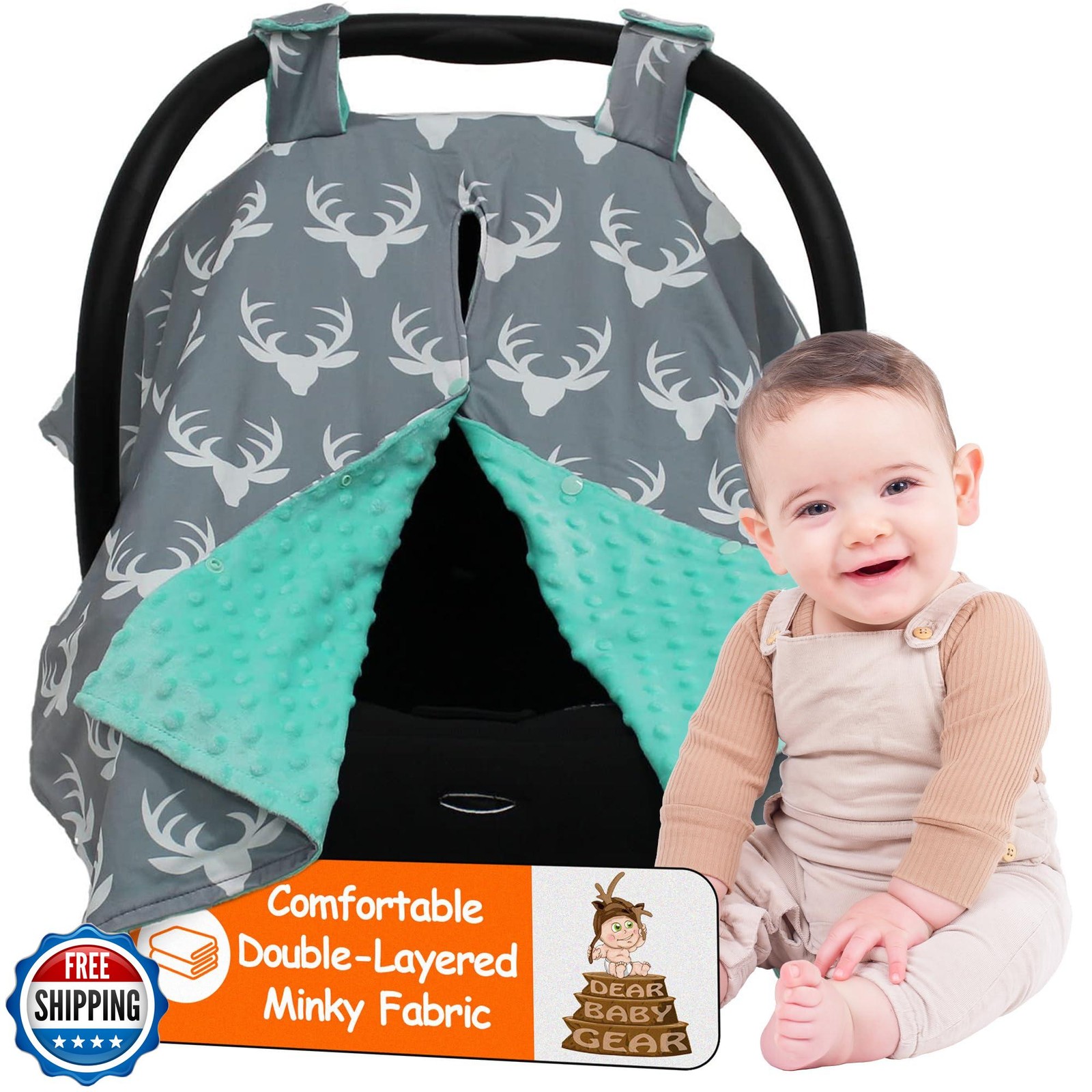 Dear Baby Gear Car Seat Cover for Boys and Girls - Baby Cars