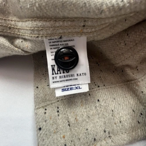 Kato by Hiroshi Kato Chore Jacket Speckled Wool Ivory Size XL USA NWT image 10