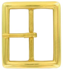 Solid Brass Replacement Center Bar Belt Buckle Fits 1-3/4" 45mm wide Belt St...