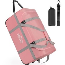 120L Foldable Rolling Duffel Bag with 3 Wheels And Handle, 30 inch Large Trav...