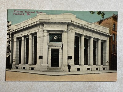 H2786 Postcard Citizens National Bank Building Frederick MD Maryland