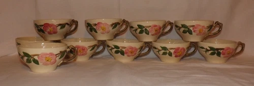 Lot of 10 Franciscan Desert Rose Oversized Coffee/Tea Cup's Made in USA Mark