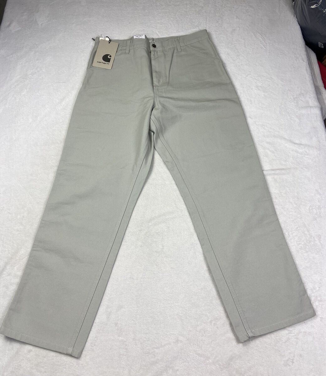 CARHARTT WIP Single Knee Pant Dearborn Canvas Light Gray CARHARTT WIP Single Knee Pant Dearborn Canvas Light Gray