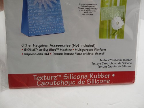 Sizzix Texturz Silicone Rubber 655121 BRAND NEW in Original Packaging - Picture 3 of 4
