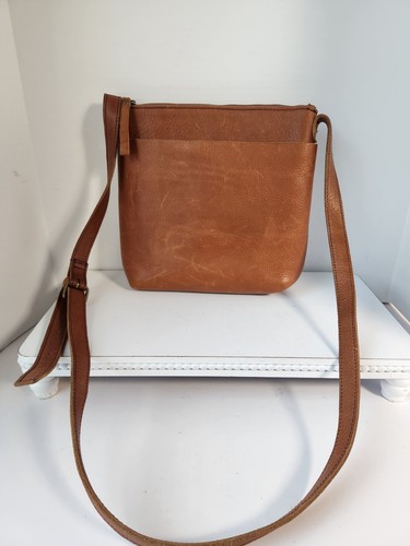 Lifetime Leather Full Grain Leather Crossbody Tan Purse
