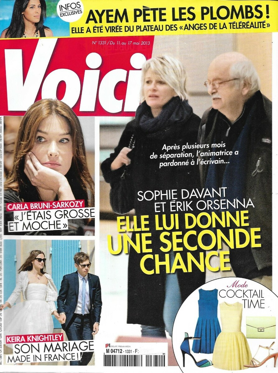 VOICI n°1331 11/05/2013 Sophie Davant Orsenna/ Keira Knightley