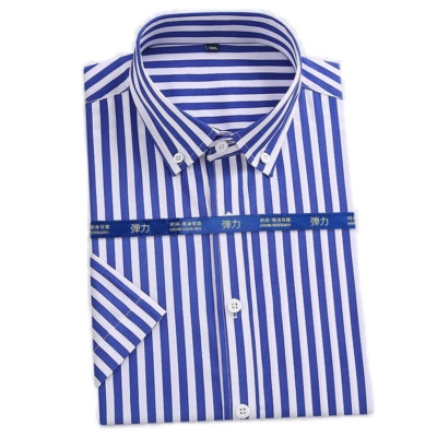 Mens Dress Shirts Office Short Sleeves Striped Bussiness Casual Summer Shirts