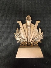 victory torch resin trophy award gold finish RS490