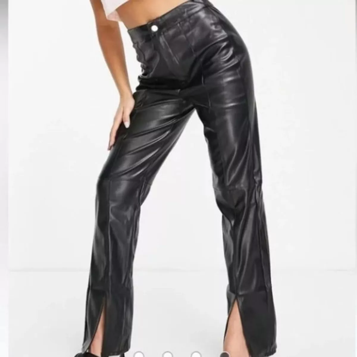 Leather trousers best sale missguided