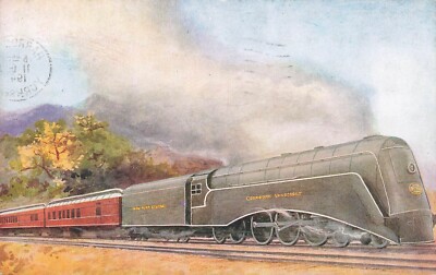Antike Dampflok Postkarte - COMMODORE VANDERBILT. New York Central (R6)