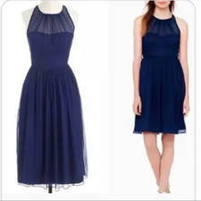 J Crew Meghan dress Navy Size