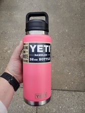 YETI Rambler 36 oz Tropical Pink BPA Free Bottle Chug Bottle with Chug Cap