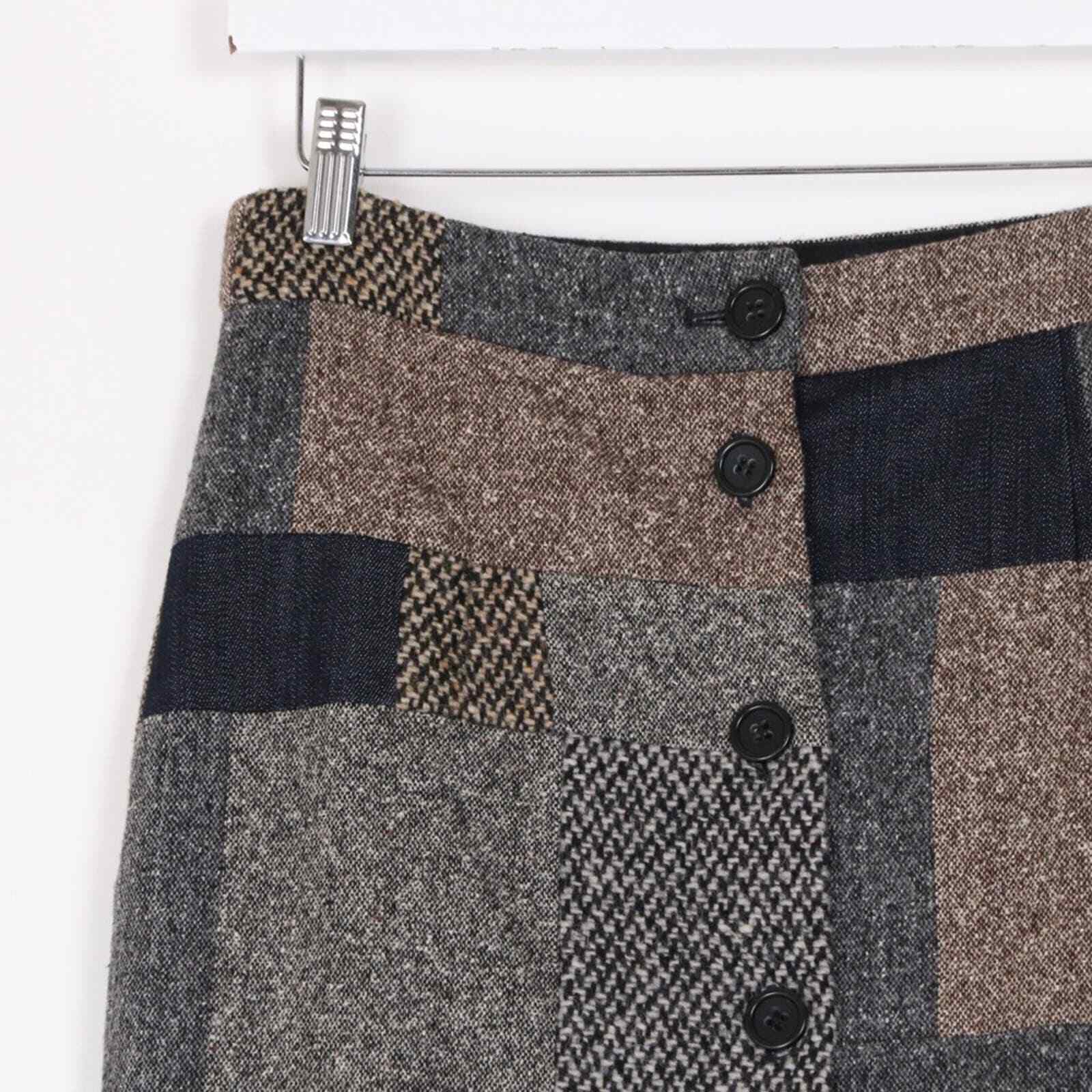 Elizabeth and James Patchwork Button Front Skirt … - image 2