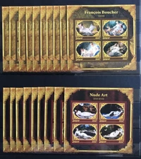 20x Art / Paintings - Paper without glue ; not stamps - D110