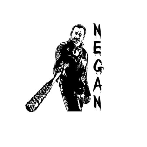 Wandtattoo The Walking Dead Negan Jeffrey Dean Morgan -  Aufkleber für die Wand - Afbeelding 1 van 3