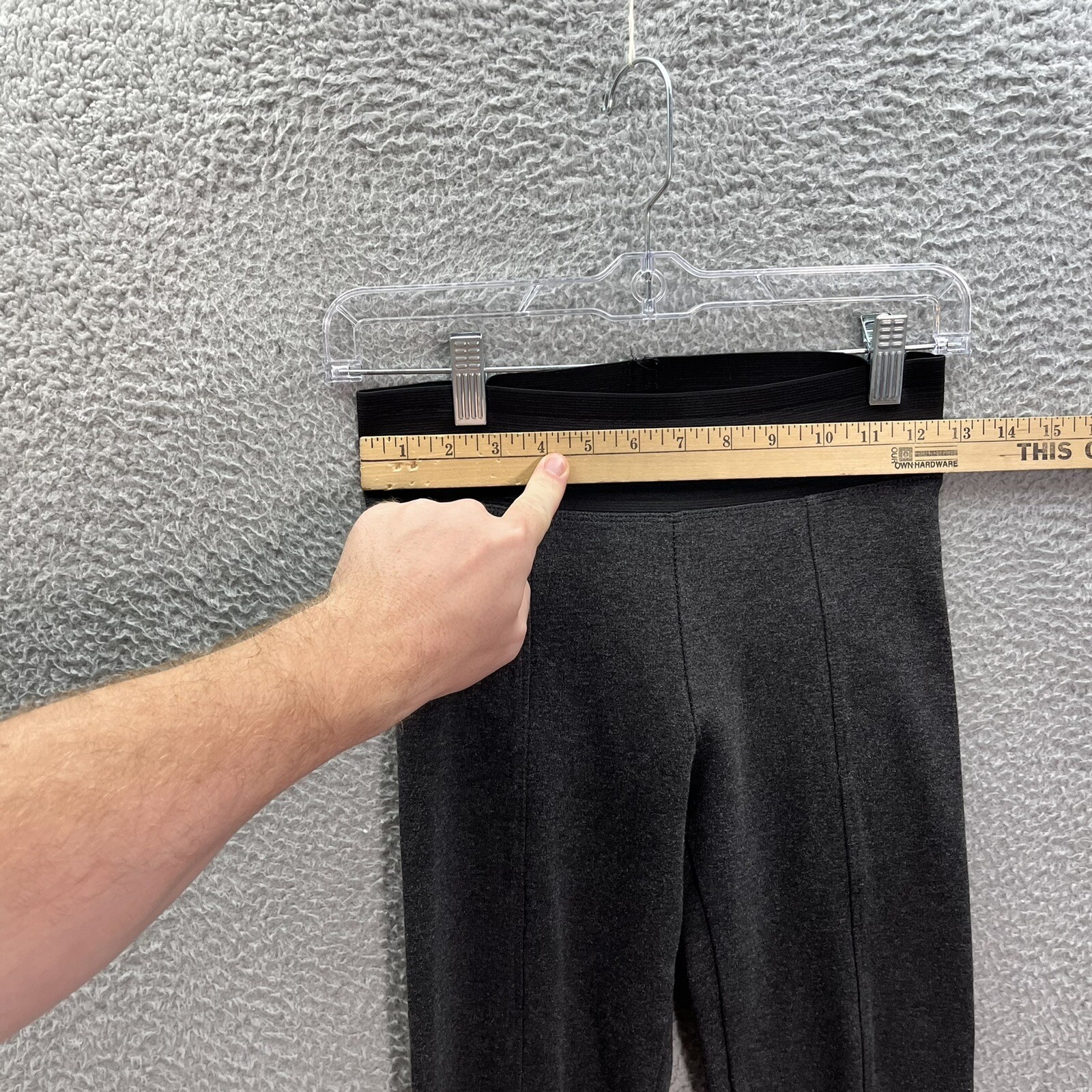 Zara Basic Pants Womens Medium Gray Black Slim Le… - image 3