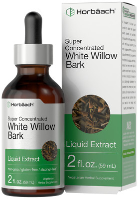 White Willow Bark Liquid Extract | 2 fl oz | Alcohol Free | by Horbaach