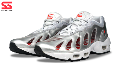 Size 10.5 - Nike Supreme x Air Max 96 Metallic Silver for sale