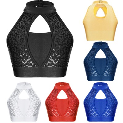 Kids Girl's Tank Top Performance Girl's Crop Tops Party Girl's Tops Latin Yoga