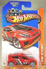 2013 Hot Wheels Treasure Hunt #92 HW Stunt-Road Rally '12 FORD FIESTA Red w/10Sp