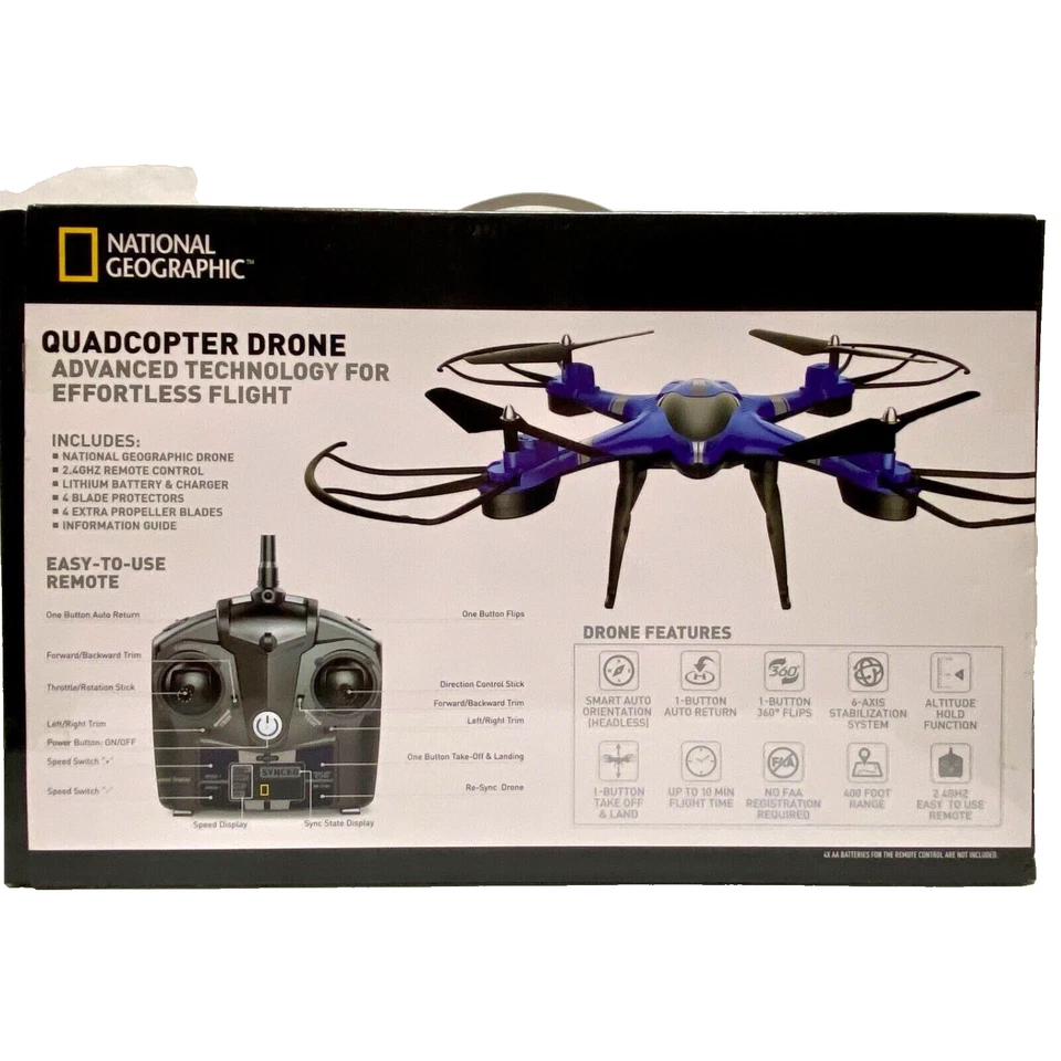 Quadcopter Drone Advanced Technology National Geographic Remote Control NIB - Image 2 of 4