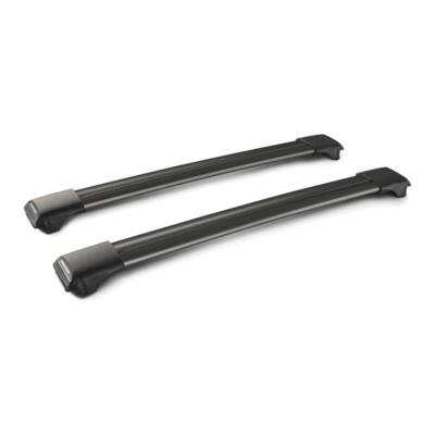 Paar Aluminium Dachträger Yakima Rail Schwarz Gemischt 79+85 Cm