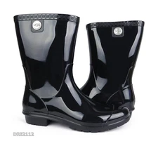 UGG Sienna Black Rain Boots Womens Size 7 -NIB-