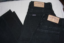 2 Pair Riders Black Jeans 10 Medium 100% Cotton Made In USA Relaxed