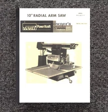 Operator Manual Fits POWR-KRAFT 10in Radial Arm Saw Montgomery Wards TPC-2610E