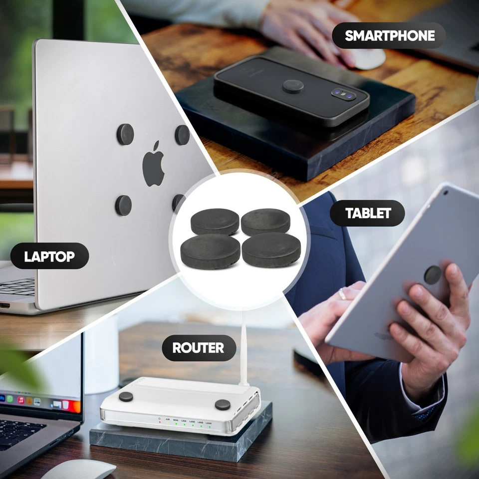 PURAJA Schungit Aufkleber | EMF Blocker für Handy, Smartphone, Tablet und Laptop - Bild 2 von 4