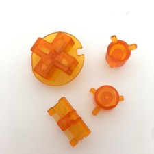 For GBP Buttons A B Button D-pad For Nintendo Game boy Pocket -Clear Orange