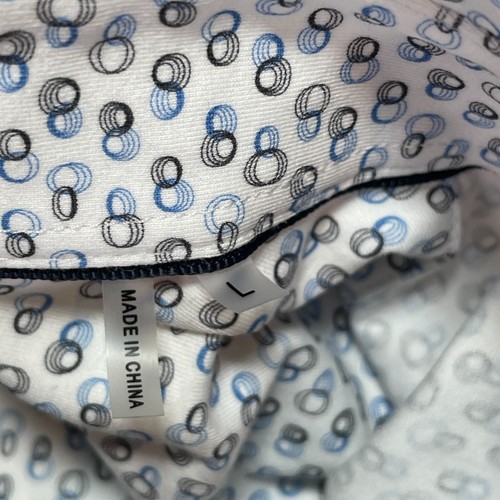 Bugatchi Shirt Mens XL Large Geometric Button Up 8 Way Stretch Performance READ - Picture 5 of 17