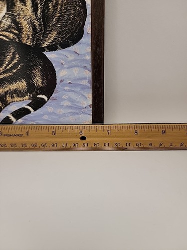 Vintage Mimi Vang Olsen Orient Avon Tiger Katze Kätzchen Untersetzer Wandkunst hängen GUC - Bild 11 von 11