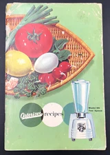 Vintage 1958 Osterizer Recipes Cookbook 5" x 7.5" Model 99 Two Speed