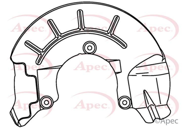 Apec Red Brake Disc Guard / Splash Panel ASG1144 - OEM Precision Engineered Part - Image 47