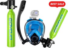 0.5L Mini Scuba Tank  Diving Mask 15-20 Mins Portable Lung Oxygen Dive Pump Set