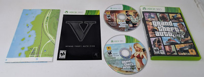 Grand Theft Auto 5 V (Xbox 360, 2013) Complete Map + Manual - Tested
